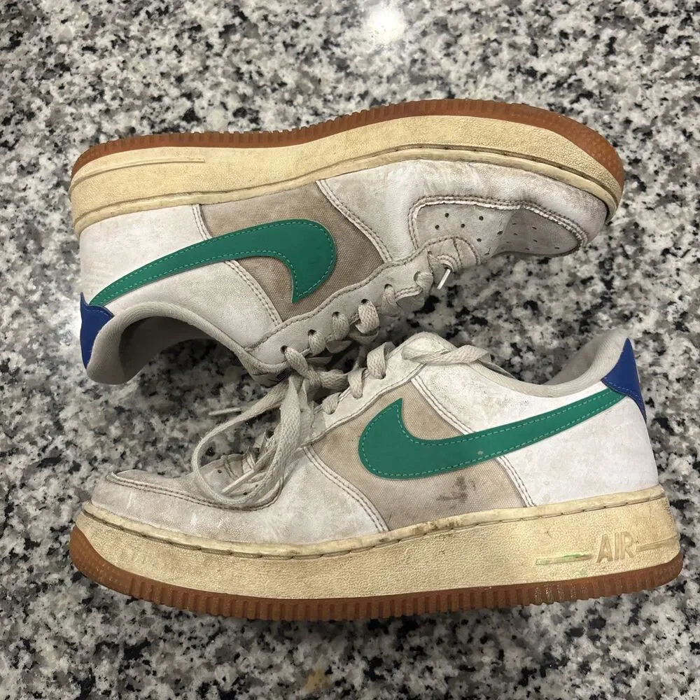 Nike Women Size 8 Air Force 1 White Stadium Green Game Royal DD8959-110